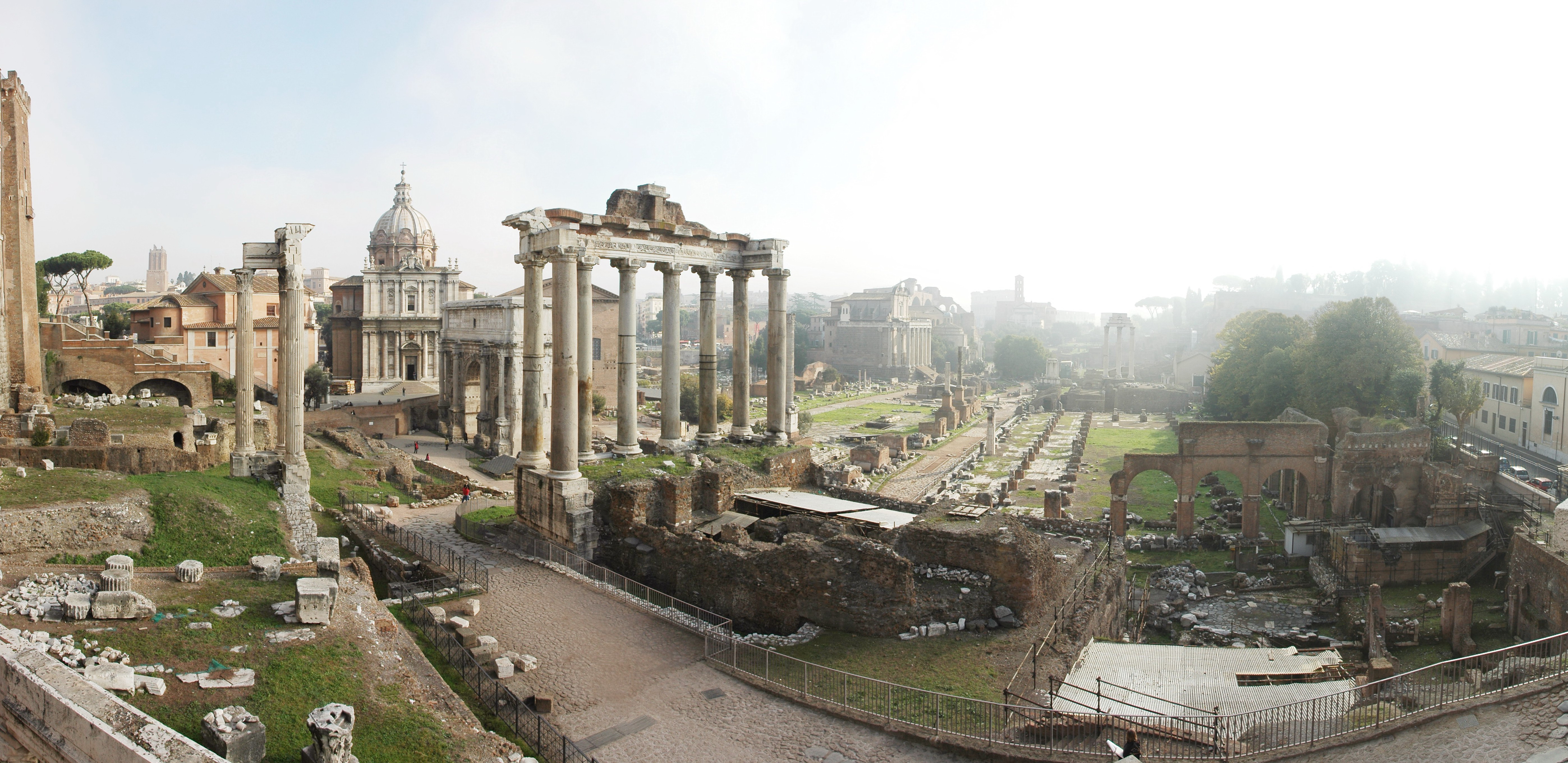 Ruins of the once great and powerful nation of Rome.Though during Polybius's lifetime Rome remained on top. They eventually fell as the reigning champian of the Mediteranian and were defeated, leaving the cycle to begen again in empire's aftermath